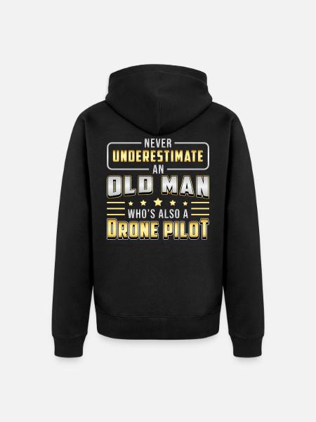 Drone Pilot Drone Pilot Hobby Cadeau Idee - Uniseks Premium bio ziphoodie - zwart