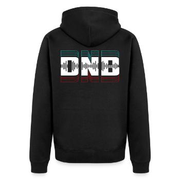 Drum N Bass DNB Drum & Bass Rave Dubstep Electro - Veste à capuche bio Premium Unisexe - noir - Dos - Nico (187cm)