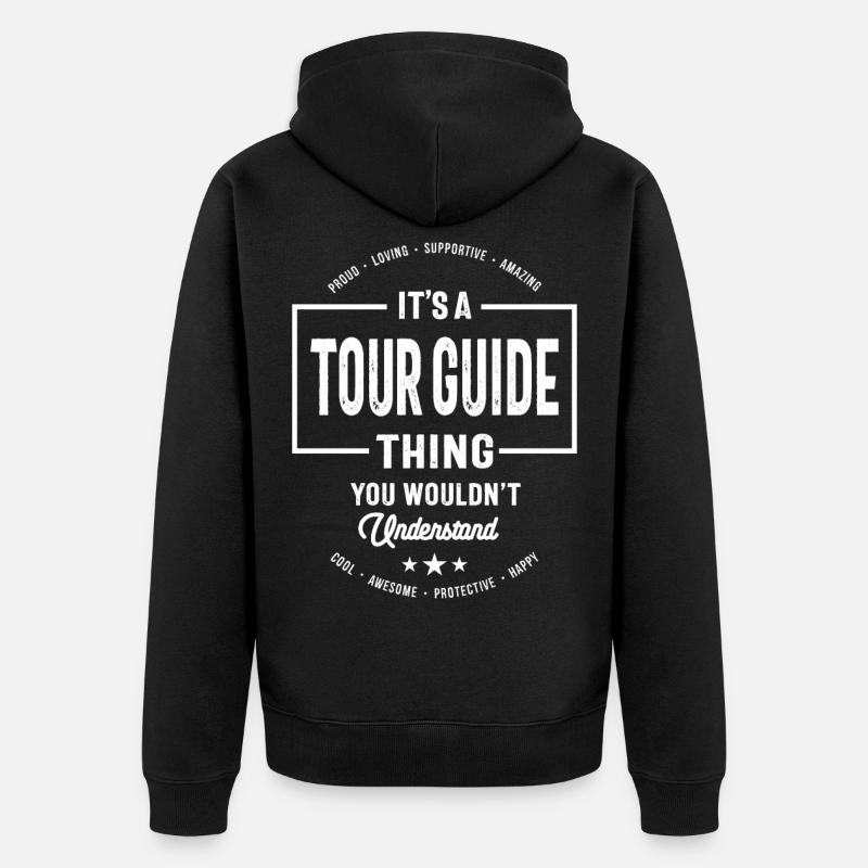 Reiseleiter Berufsbezeichnung - Unisex Premium Bio Zip Hoodie - Schwarz
