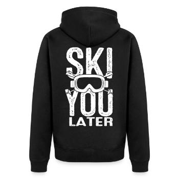 Ski sports d'hiver ski vacances neige - Veste à capuche bio Premium Unisexe - noir - Dos - Nico (187cm)
