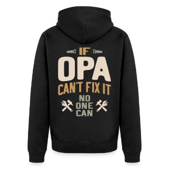 Si Opa ne peut pas le réparer, personne ne le peut - Veste à capuche bio Premium Unisexe - noir - Dos - Nico (187cm)