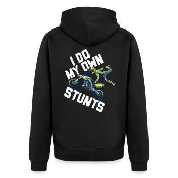 Motocross motocross enfants motocross machine - Veste à capuche bio Premium Unisexe - noir - Dos - Nico (187cm)