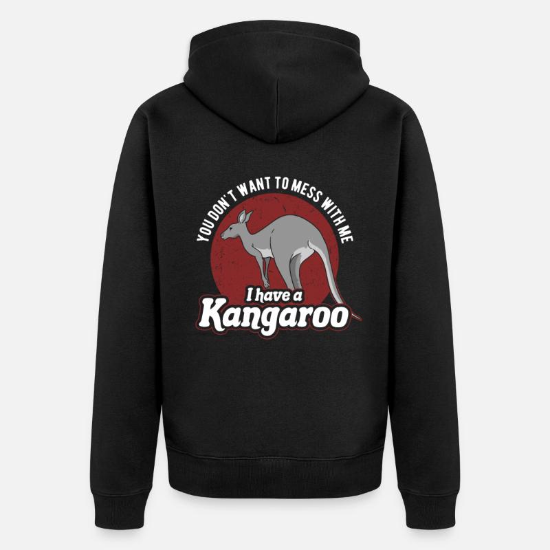 kangourou - Veste à capuche bio Premium Unisexe - noir