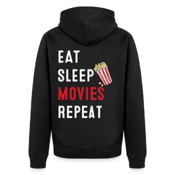 Cinéma Cinéma Télévision cadeau soirée cinéma - Veste à capuche bio Premium Unisexe - noir - Dos - Nico (187cm)