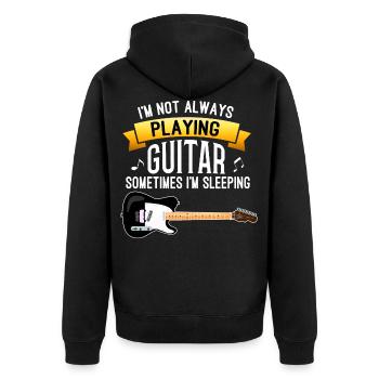 Guitare musique plectre guitare électrique basse électrique - Veste à capuche bio Premium Unisexe - noir - Dos - Nico (187cm)