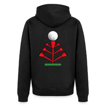 Golf golf Christmas tree Christmas gift - Unisex Premium Organic Zip Hoodie - black - Back - Nico (187cm)
