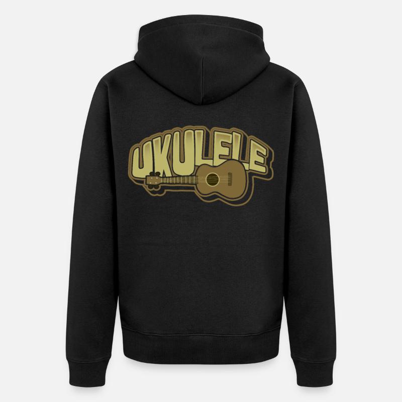 ukulélé - Veste à capuche bio Premium Unisexe - noir