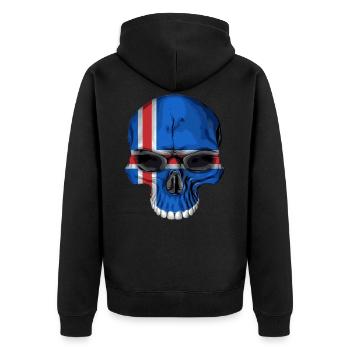 Crâne d'Islande - Veste à capuche bio Premium Unisexe - noir - Dos - Nico (187cm)