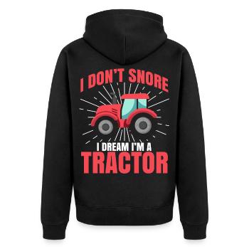Tracteur Agriculture Ferme Matériel Agricole Champ - Veste à capuche bio Premium Unisexe - noir - Dos - Nico (187cm)