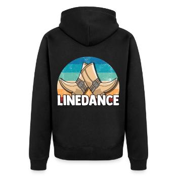 Linedance musique country western danse sport - Veste à capuche bio Premium Unisexe - noir - Dos - Nico (187cm)