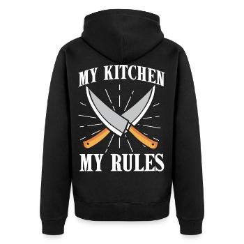 Chef Chef Gourmet Chef Hat Cuisine Cuisine - Veste à capuche bio Premium Unisexe - noir - Dos - Nico (187cm)