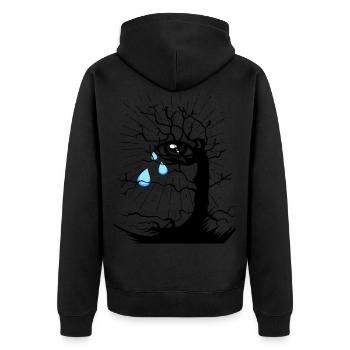 Dépression Deuil Larmes Déprimé au-delà de la mort - Veste à capuche bio Premium Unisexe - noir - Dos - Nico (187cm)
