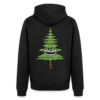 Arbre arbre arbre arbre forêt nature amusant sapin - Veste à capuche bio Premium Unisexe - noir - Dos - Nico (187cm)