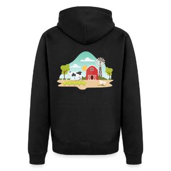 ferme - Veste à capuche bio Premium Unisexe - noir - Dos - Nico (187cm)