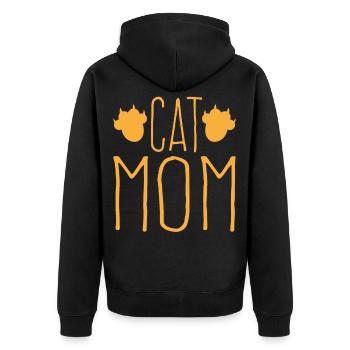Chat Patte Maman Conception De Chats Mignons - Veste à capuche bio Premium Unisexe - noir - Dos - Nico (187cm)