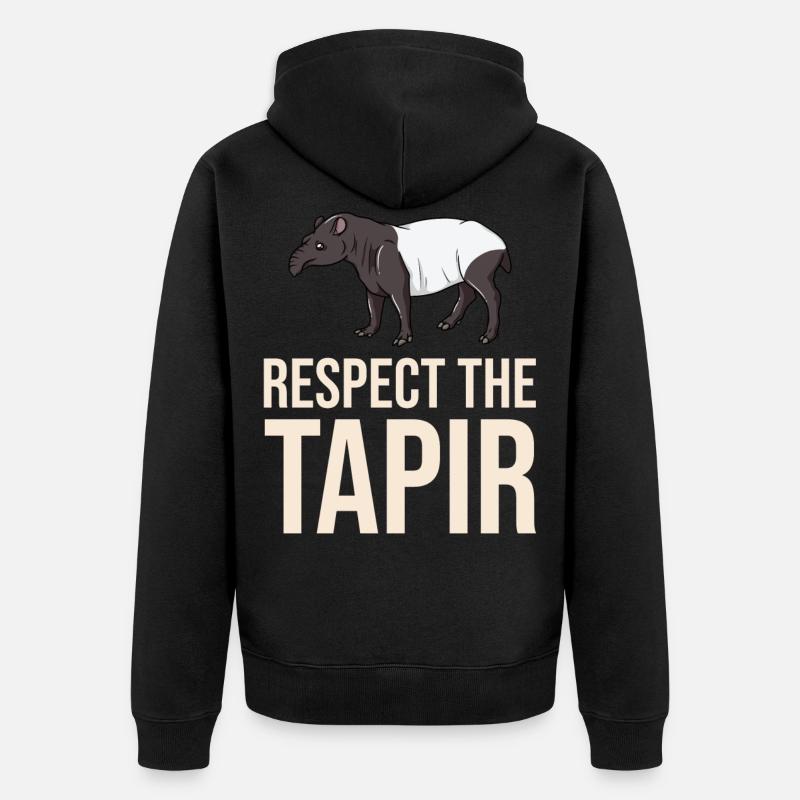 Tapir cheval bébé tapirus malais - Veste à capuche bio Premium Unisexe - noir