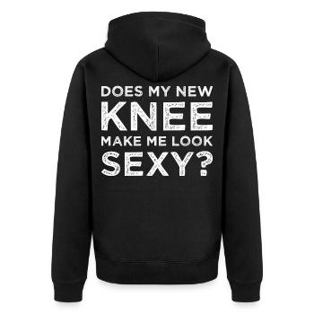 Chirurgie du genou Prothèse du genou Prothèse - Veste à capuche bio Premium Unisexe - noir - Dos - Nico (187cm)