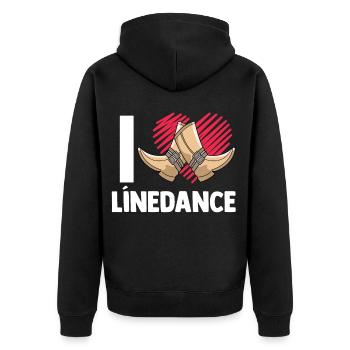 Linedance musique country western danse sport - Veste à capuche bio Premium Unisexe - noir - Dos - Nico (187cm)