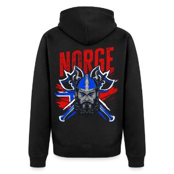 Norvège Nordic Cap Nord Vikings Oslo Norge Elk - Veste à capuche bio Premium Unisexe - noir - Dos - Nico (187cm)