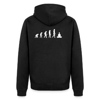 évolution de la méditation - Veste à capuche bio Premium Unisexe - noir - Dos - Nico (187cm)