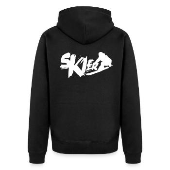 Skieur Ski Vacances Ski Ski Skis - Veste à capuche bio Premium Unisexe - noir - Dos - Nico (187cm)