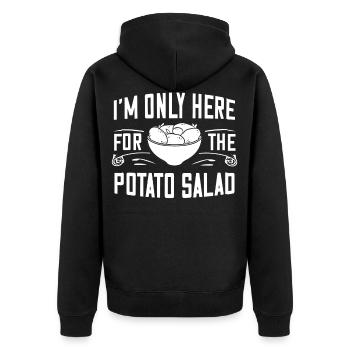 Potato Salad Potato Salad Potato Salad Mayo - Unisex Premium Organic Zip Hoodie - black - Back - Nico (187cm)