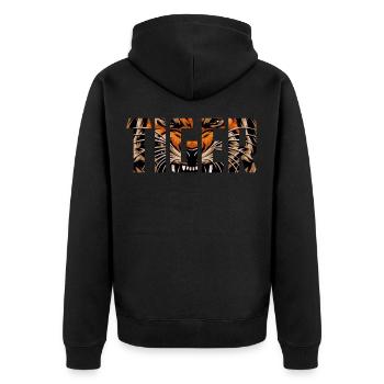 tigre - Veste à capuche bio Premium Unisexe - noir - Dos - Nico (187cm)