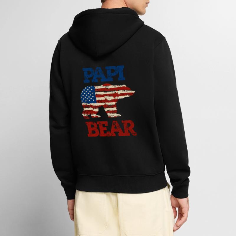Rainbow PAPI Shirt, Retro PAPI, PAPI Sunset, PAPI Unisex Premium Bio Zip Hoodie