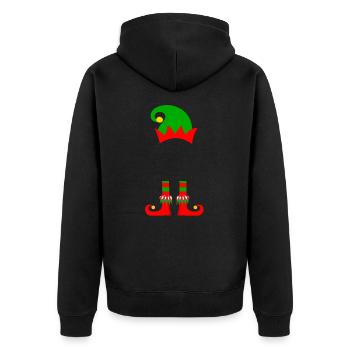 Custom Elf Customes Add Your Text - Veste à capuche bio Premium Unisexe - noir - Dos - Nico (187cm)