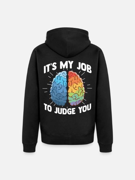 Psychologe - Unisex Premium Bio Zip Hoodie - Schwarz