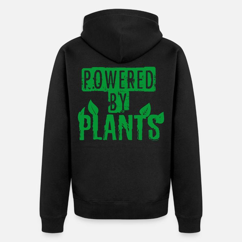 Propulsé par des plantes végétaliennes - Veste à capuche bio Premium Unisexe - noir