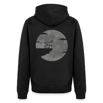 Idée cadeau Roller Coaster Parcs d'attractions de la pleine lune - Veste à capuche bio Premium Unisexe - noir - Dos - Nico (187cm)