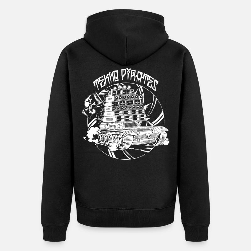 Tekno Nomads Pirate Sound System - Veste à capuche bio Premium Unisexe - noir
