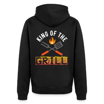 King of the Grill - Veste à capuche bio Premium Unisexe - noir - Dos - Nico (187cm)
