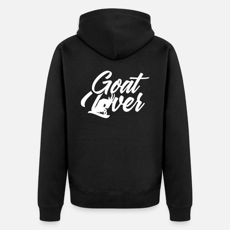 Chèvres amoureux chèvre chèvre - Veste à capuche bio Premium Unisexe - noir