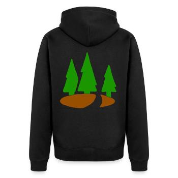 Conifer christmas tree fir tree forest fir tree - Unisex Premium Organic Zip Hoodie - black - Back - Nico (187cm)
