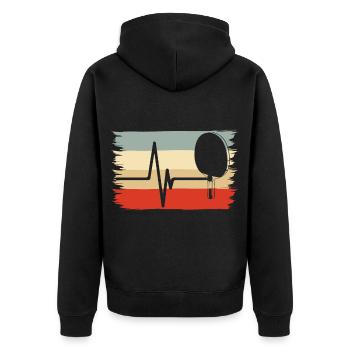 table tennis table tennis racket table tennis player - Unisex Premium Organic Zip Hoodie - black - Back - Nico (187cm)
