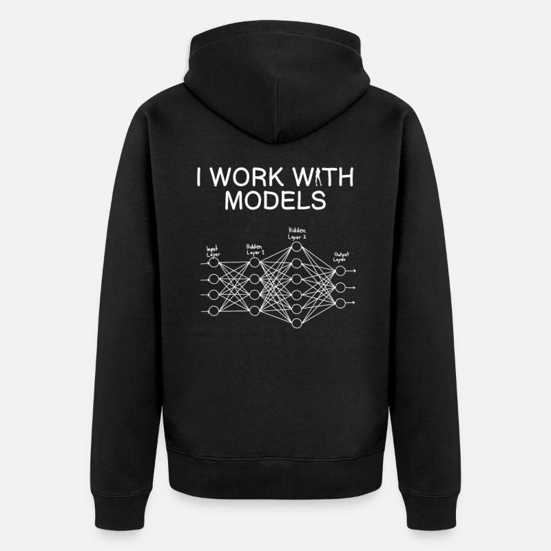 Lustiges Data Science Geschenk Netz - Unisex Premium Bio Zip Hoodie - Schwarz