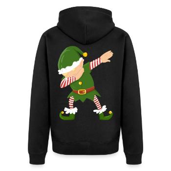 Elf dab tamponnant le cadeau tendance drôle de Noël - Veste à capuche bio Premium Unisexe - noir - Dos - Nico (187cm)
