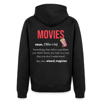 Film - Veste à capuche bio Premium Unisexe - noir - Dos - Nico (187cm)