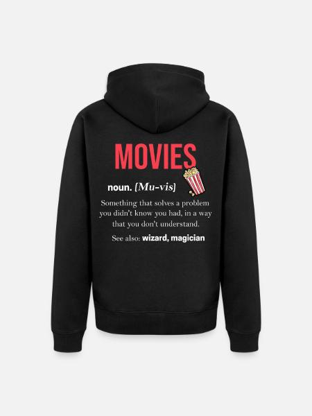 Movie - Unisex Premium Organic Zip Hoodie - black