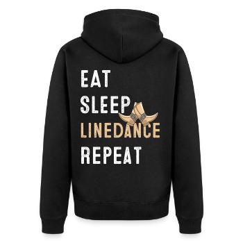 Linedance musique country western danse sport - Veste à capuche bio Premium Unisexe - noir - Dos - Nico (187cm)