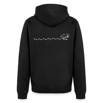 Grenouille Motif grenouille Grenouilles Amphibiens Idée cadeau - Veste à capuche bio Premium Unisexe - noir - Dos - Nico (187cm)