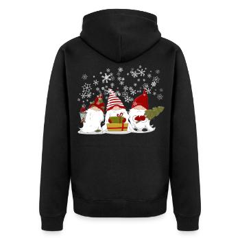Cadeau de gnome elfes nordiques de Noël - Veste à capuche bio Premium Unisexe - noir - Dos - Nico (187cm)
