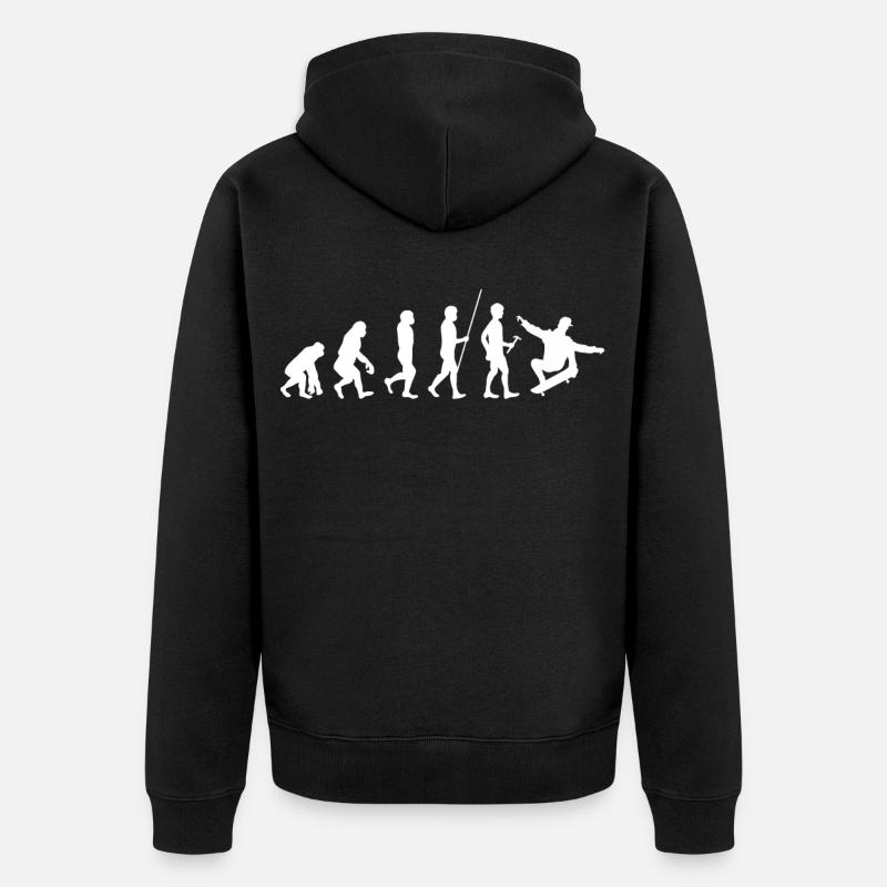 planche à roulette - Veste à capuche bio Premium Unisexe - noir