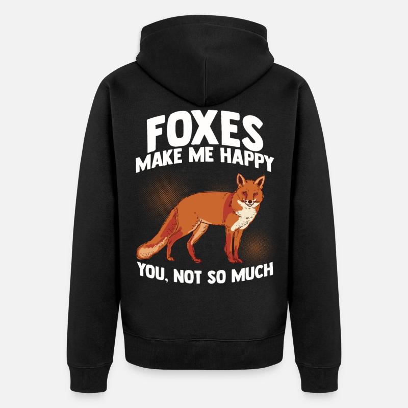 Fuchs - Unisex Premium Bio Zip Hoodie - Schwarz