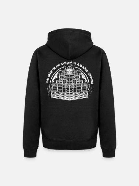 The Only Good System is a Sound System - Unisex Premium Organic Zip Hoodie - black