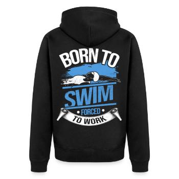 Natation plongée piscine piscine extérieure l'eau mer - Veste à capuche bio Premium Unisexe - noir - Dos - Nico (187cm)