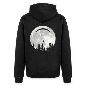 Cadeau de parachutiste parachutiste parapente - Veste à capuche bio Premium Unisexe - noir - Dos - Nico (187cm)