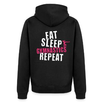 Gymnastics gift idea gymnastics apparatus gymnastics sport - Unisex Premium Organic Zip Hoodie - black - Back - Nico (187cm)